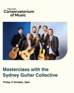Are you a classical guitarist looking for a unique performance opportunity and expert feedback?  We're inviting guitarists (Grade 5 and above) to take part in a special masterclass with the Sydney Guitar Collective.  📅 Friday 2 October 2026
🕒 3:00pm – 4:30pm
📍 Allan Mullins Studio, The Joan, Penrith  ⏰ Applications close Friday 11 September 2026  Apply now – link in bio.  #ClassicalGuitar #GuitarMasterclass
#WesternSydneyMusicians